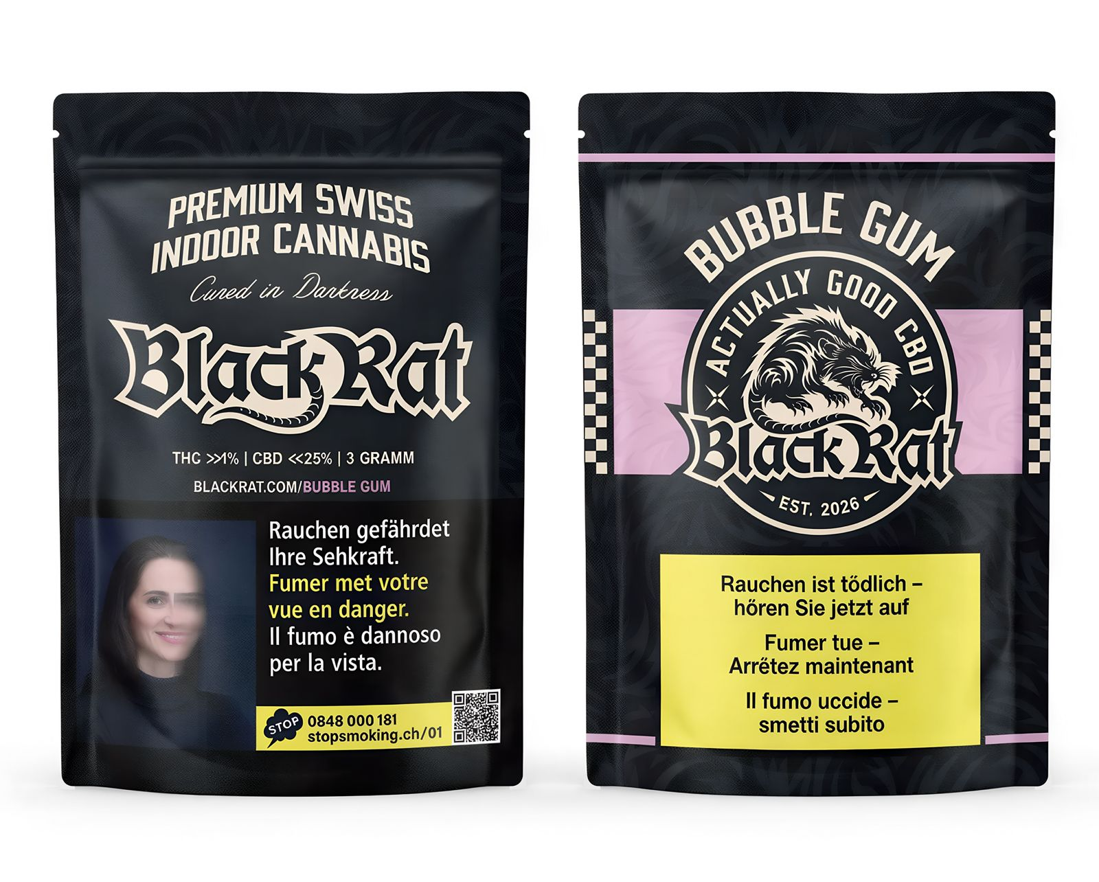 Black Rat CBD - Bubble Gum 3g